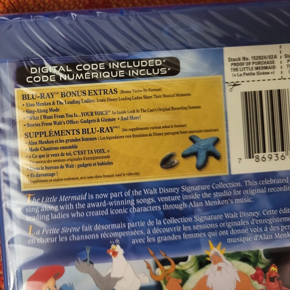 Disney's The Little Mermaid Blu-ray + DVD + Digital Code in 100 Years Slip case - Picture 5 of 6